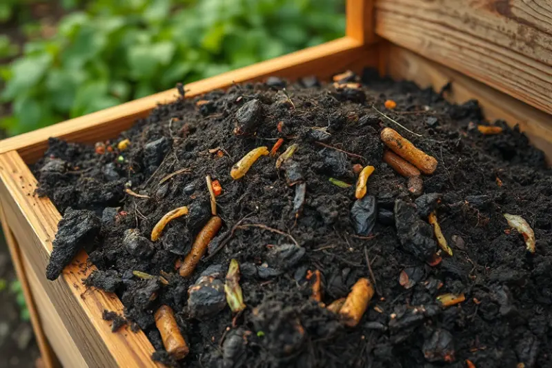 Composting process with organic materials